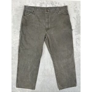 Dickies Carpenter Pants Men's 42x30 Olive‎ Green Relaxed Fit Canvas Workwear